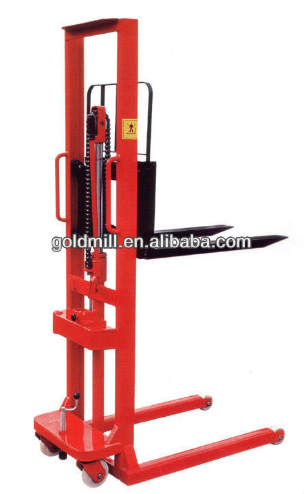 Manual Hydraulic1.6m Height 0.5~3Ton Hand Stacker Forklift Manual Stacker