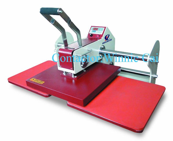 Manual two trays tshirt log heat transfer machine