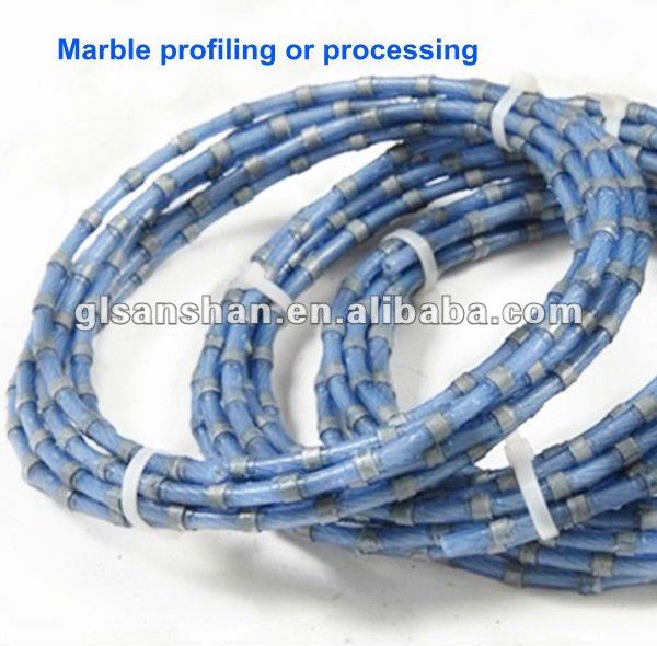 marble block processing profiling plastic diamond wire saw