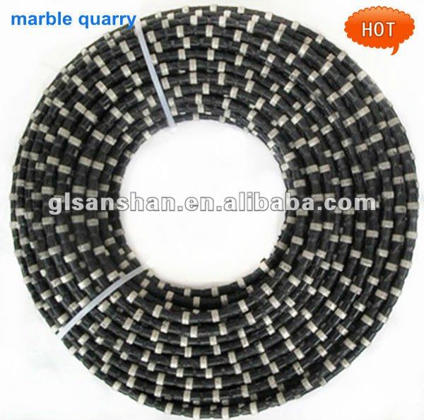 Marble quarry rubberized diamond wire