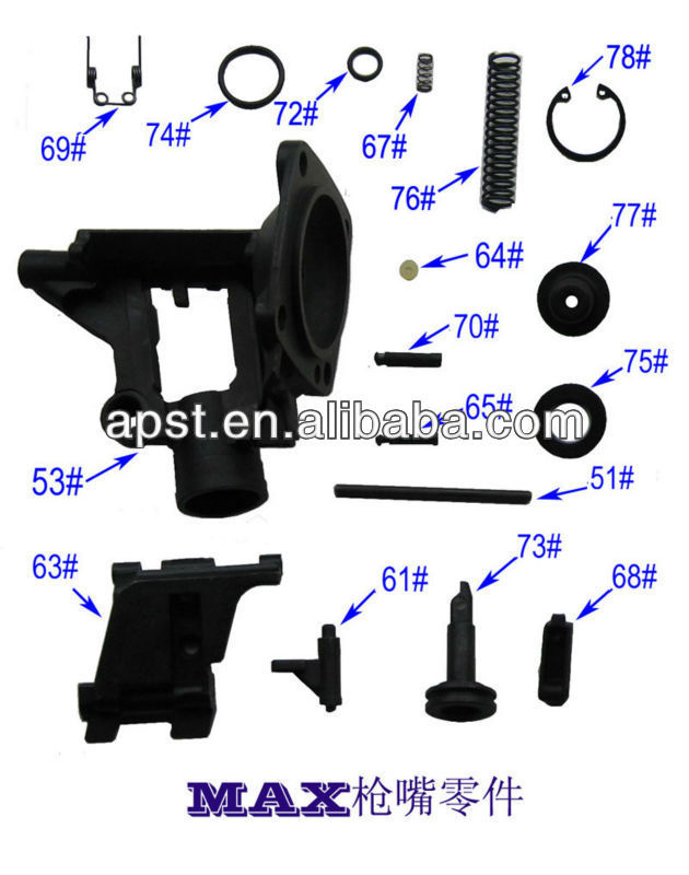 MAX Coil Nailer Parts by CN70