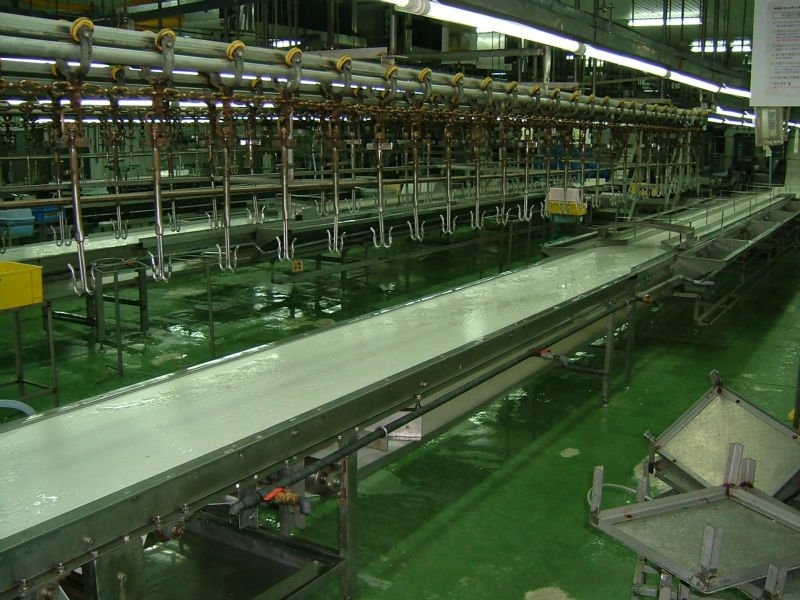 meat rail for processing