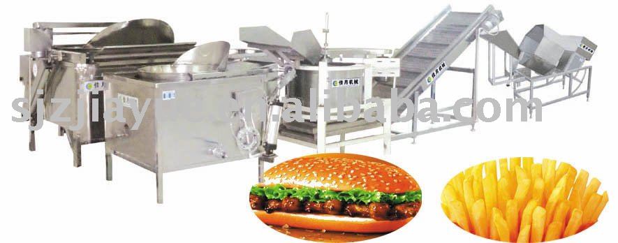 meats frying line