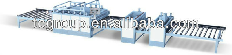 Melamine paper sticking machine in furniture