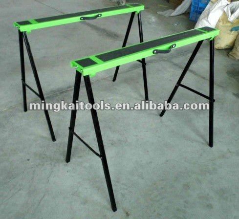 Metal 120kgs capacity foldable sawhorse,Steel Workbench