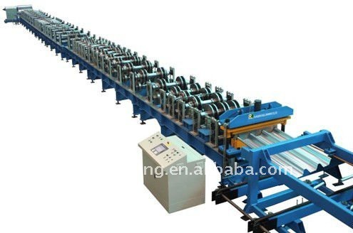 Metal floor deck forming machine