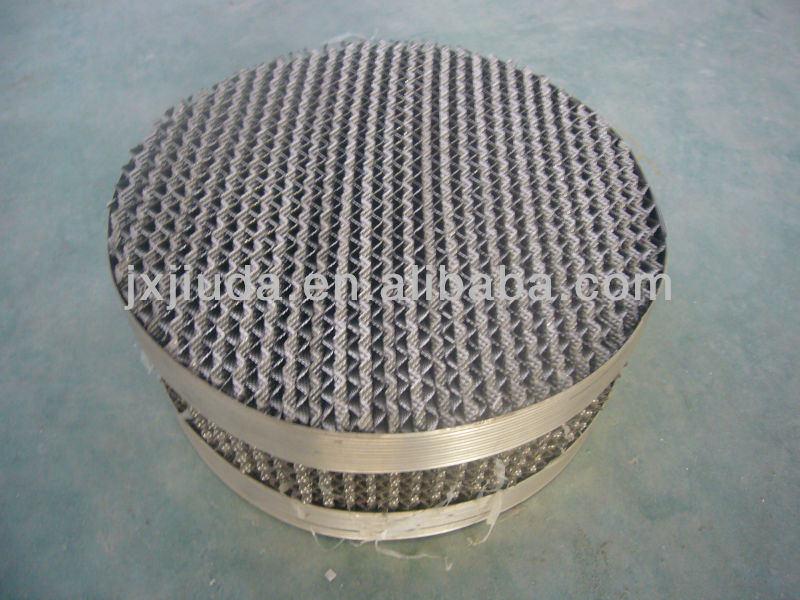 Metal perforated plate corrugated packing for tower packing