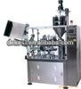 Metal tube filling machine with closures tail