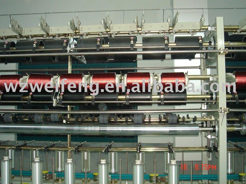 metallic yarn covering machine