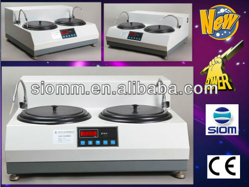 Metallographic grinding and polishing machine with two disc