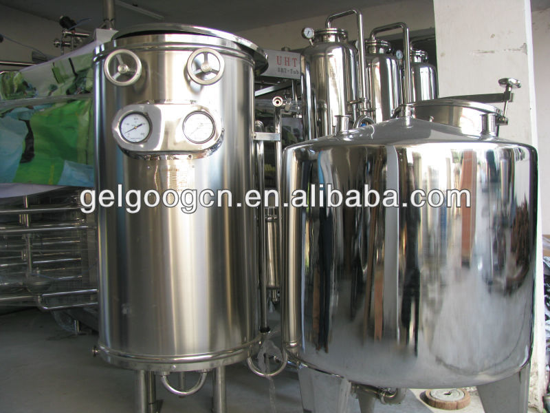 milk pasteurization machine, juice small pasteurizer, HTST pasteurizer tank and whole line. SUS304 material.