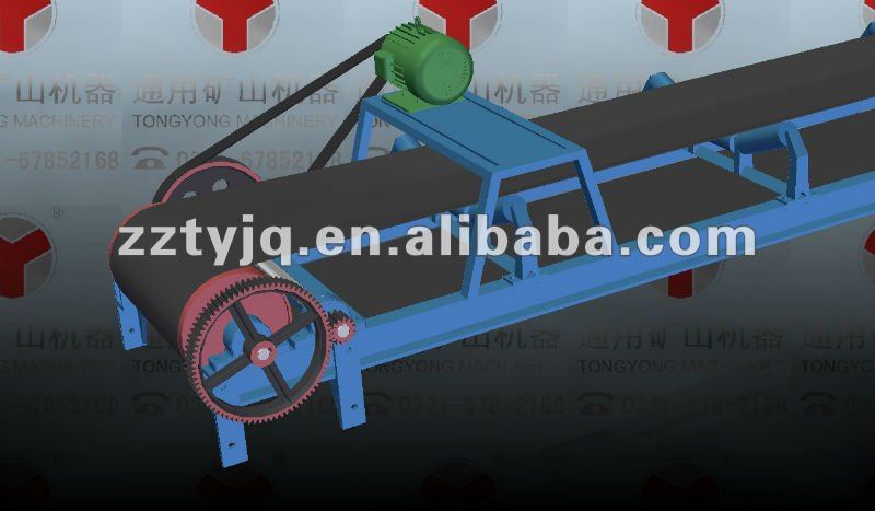 Mining machine mobile conveyer belt