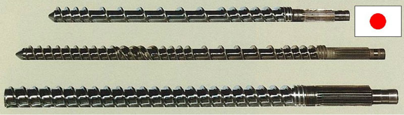 Mitsuba extruder screw optimized for silicon rubber