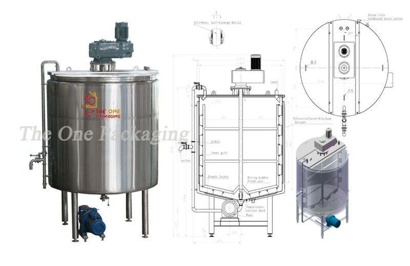 Mixing Tank, Storage Tank, Mixing Vessel TOMT-5000L