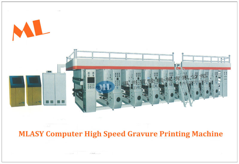 MLASY Computerized High Speed Eight Color Nonwoven Bag Gravure Printing Machine