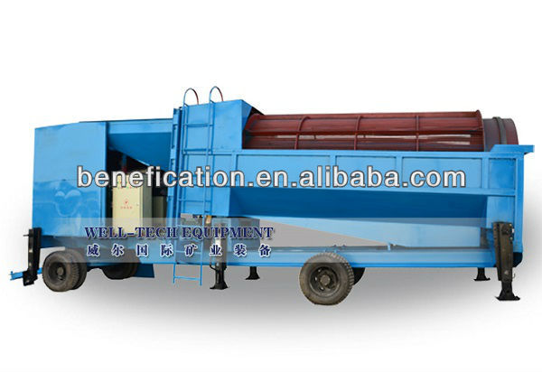 Mobile gold mining equipment trommel wash plant