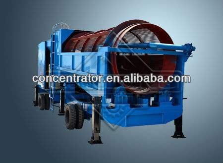 Mobile gold plant mobile trommel screen