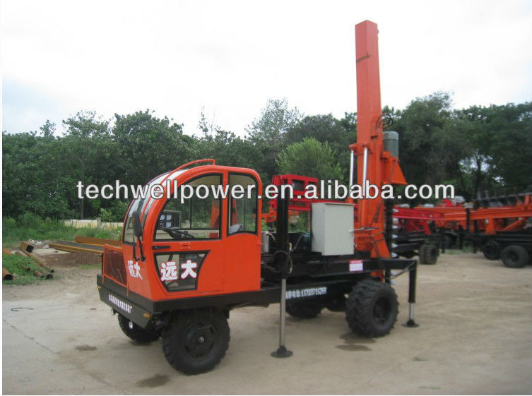 Mobile Screw Hydraulic Pile Driver for WIND FARM, SOLAR YARD, FARM Piling Work