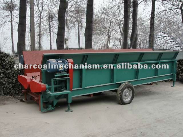 Mobile Wood Logs Debarking Machine with two rollers used for peeling trees high capacity stable performance more heavy duty