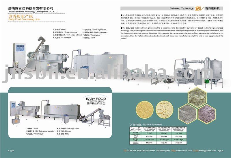 modified starch and nutritional flour processing line/machine/machinery