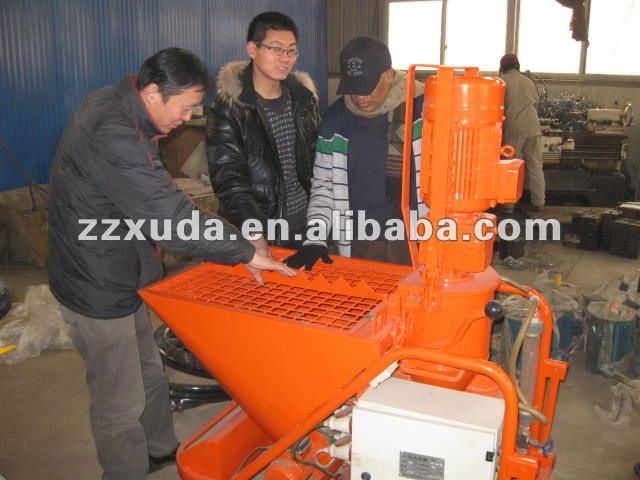 Mortar mixing plastering pump