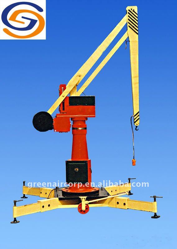 Movable slew jib crane