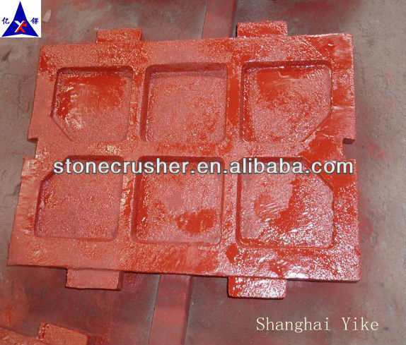 movable/swing and fixed jaw plate for all kinds of famous brand jaw crusher spare parts