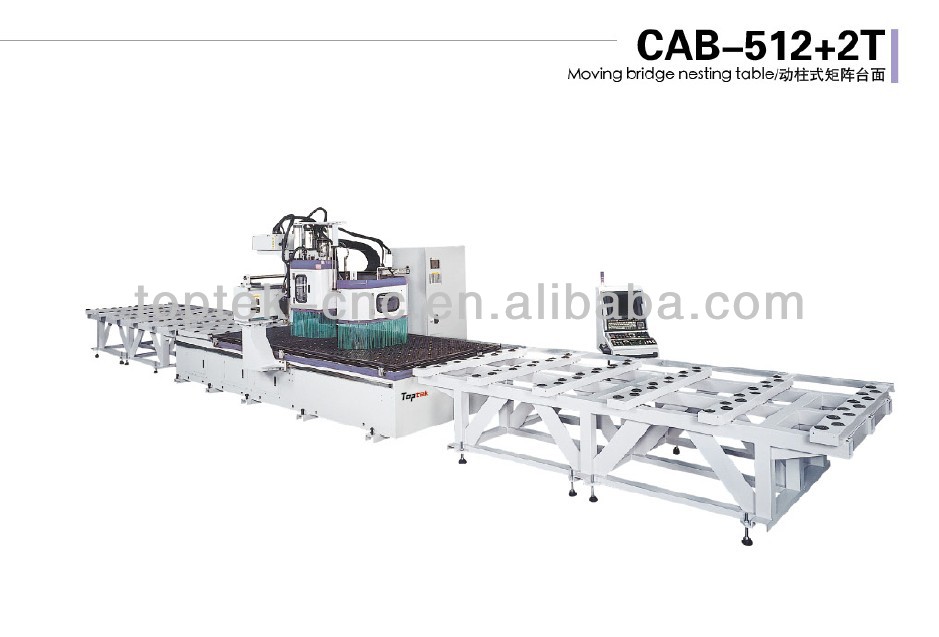 Moving bridge nesting table CNC ROUTER (CAB-512+2T)