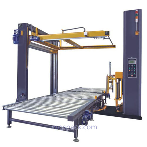 MP303 Fully Automatic Pallet Stretch Wrapping Machine + MPD17 Top Sheet Dispenser