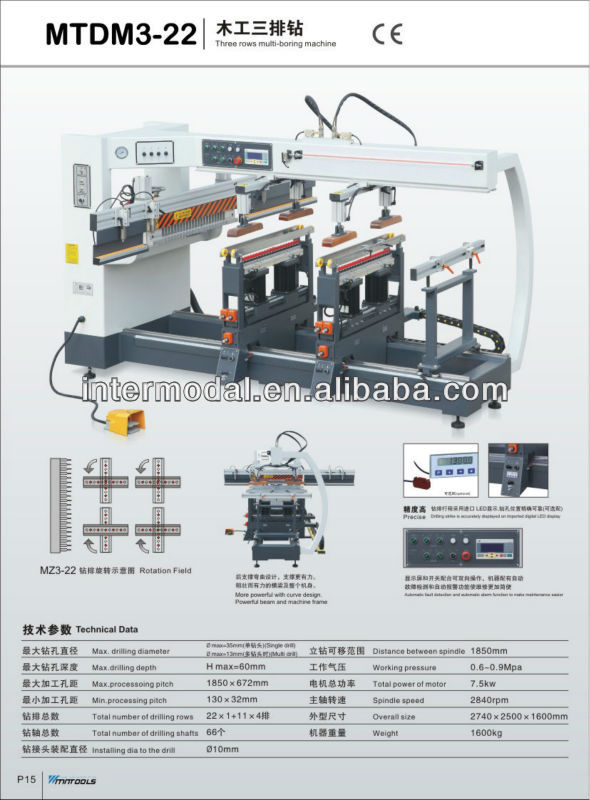 MTDM3-22 Three rows multi-boring machine