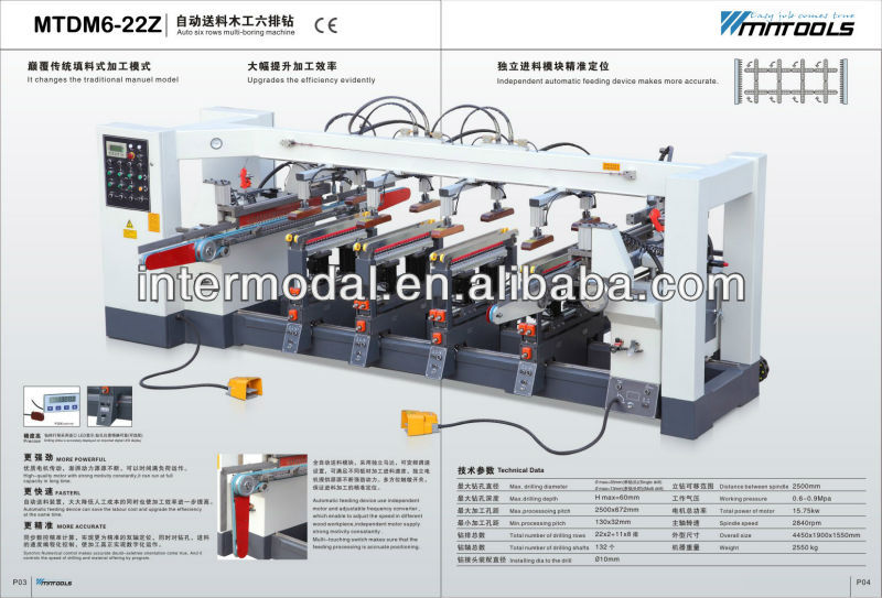 MTDM6-22Z Six rows multi-boring machine