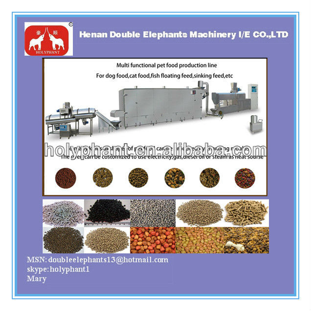 Multi-functional wide output range factory price dry pet food pellet machine