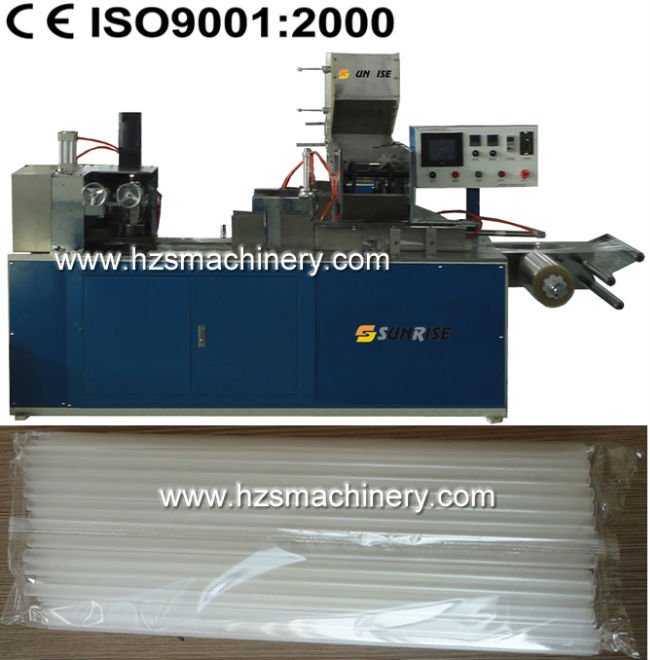 Multi pcs straw packing machine (pillow type packing)