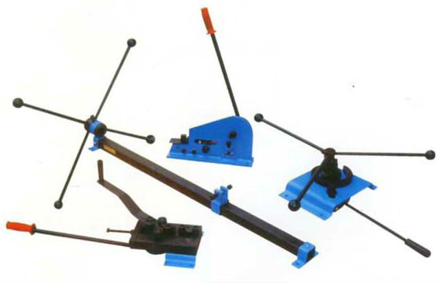 Multi-purpose Metal Craft Tool Set W-1 with 1/4" base has four 3/8" mounting holes and Punch capacity 3/16" flat stock