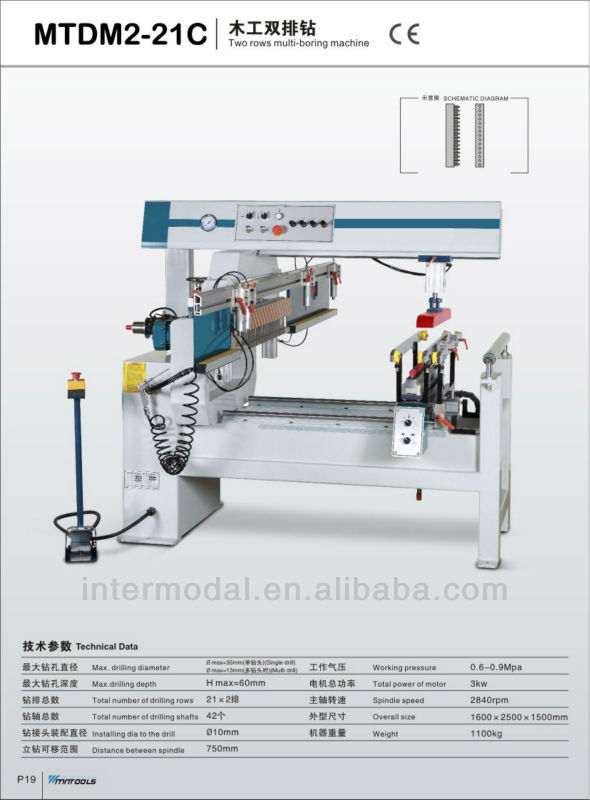 Multi spindle boring machine