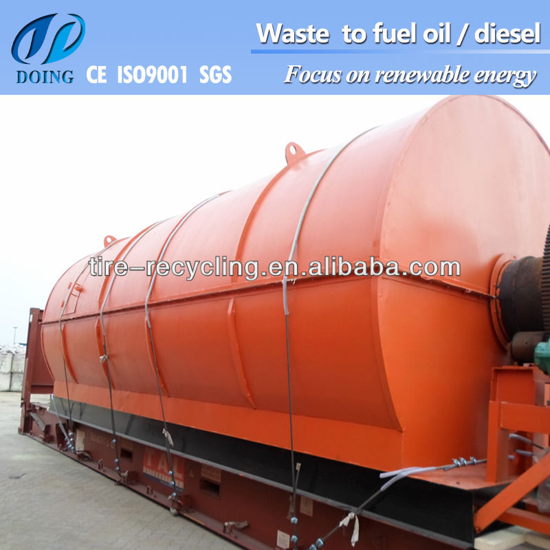 Municipal waste processing High Oil Output used tire recycling machinery