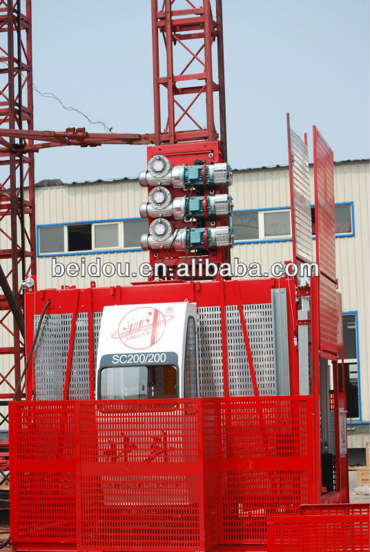 New 1T single cage construction elevator