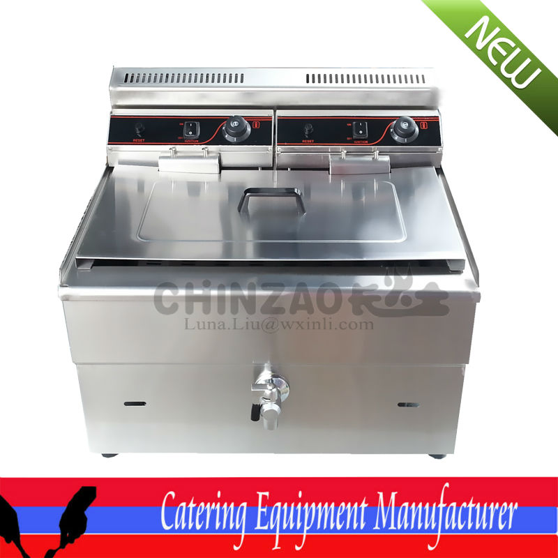 New Counter Top Gas Fryer 34L Single Tank with One Basket