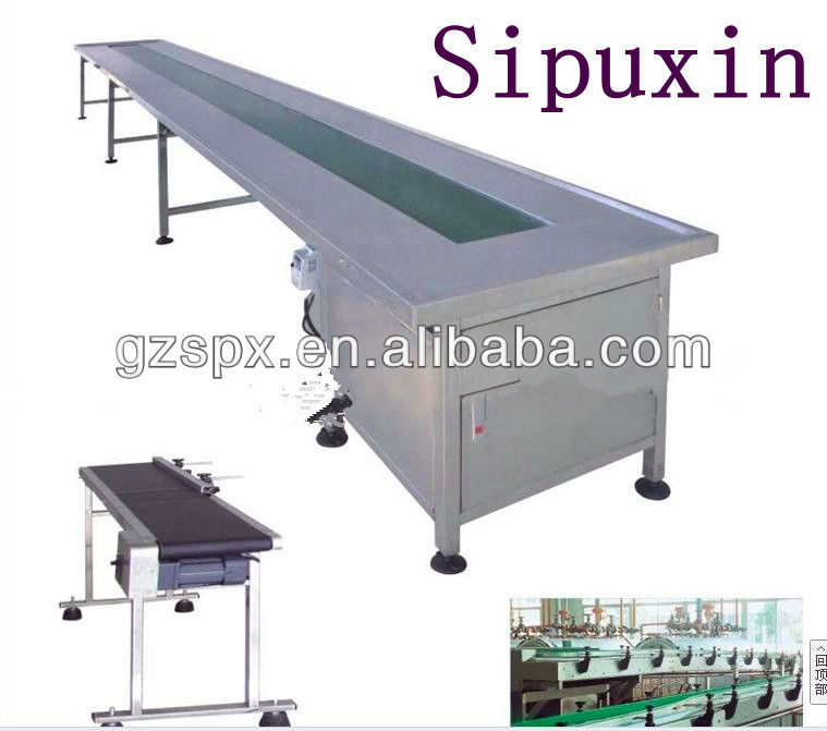 new design ,steepless speed automated flat conveyor system
