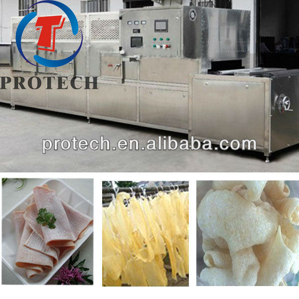 New technology microwave pork skin puffing machine