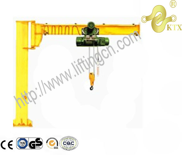 New type fixed slewing jib crane with wirerope electric hoist