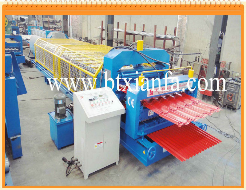 New Type Hydraulic Glazed Tile And Trapezoidal Double Sheet Colored tile making machine CE