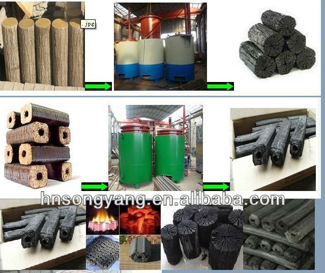 No smoking wood carbonization stove/wood charcoal making machine (CE approved)