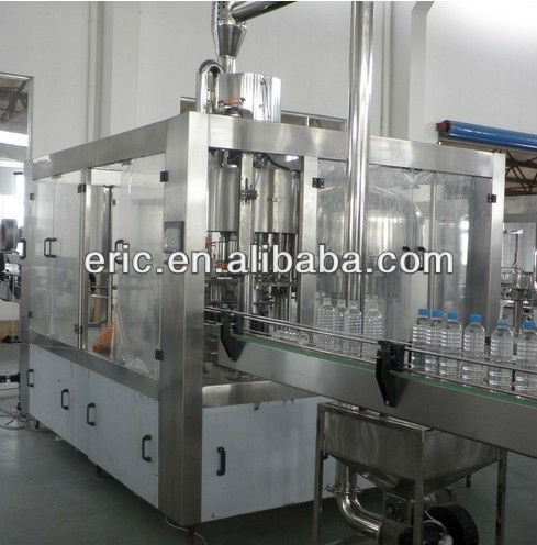 Non carbonated water rinsing bottling sealing line