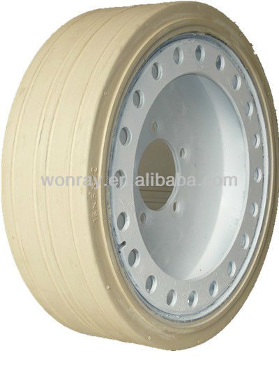 non-marking solid rubber tires with rims (various size)