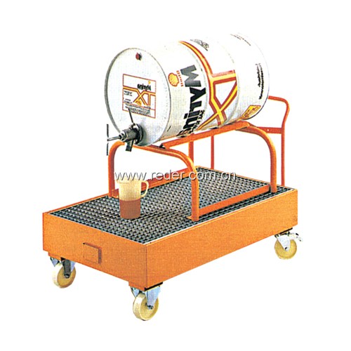 oil drum moving spillage holding trolley