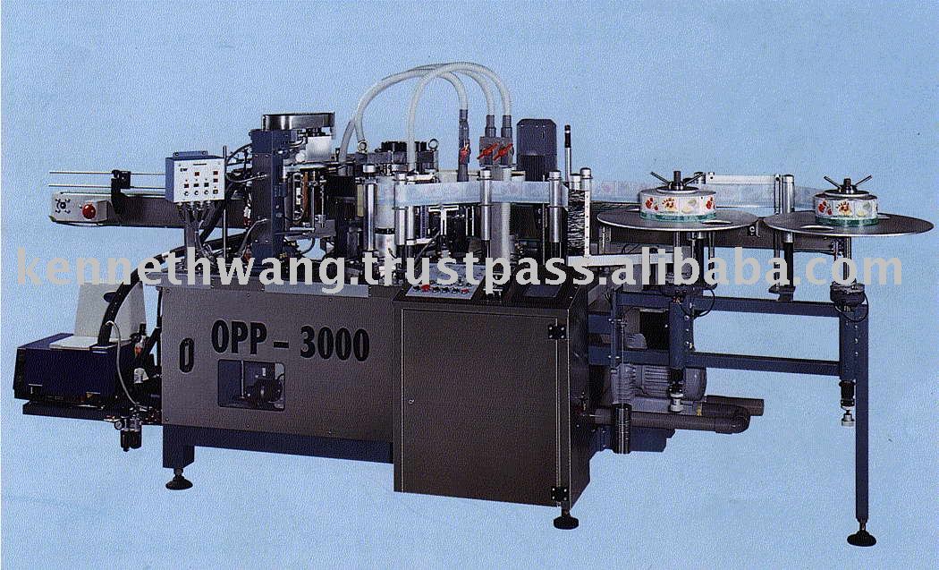 OPP hot glue round wrapping Labeling machine
