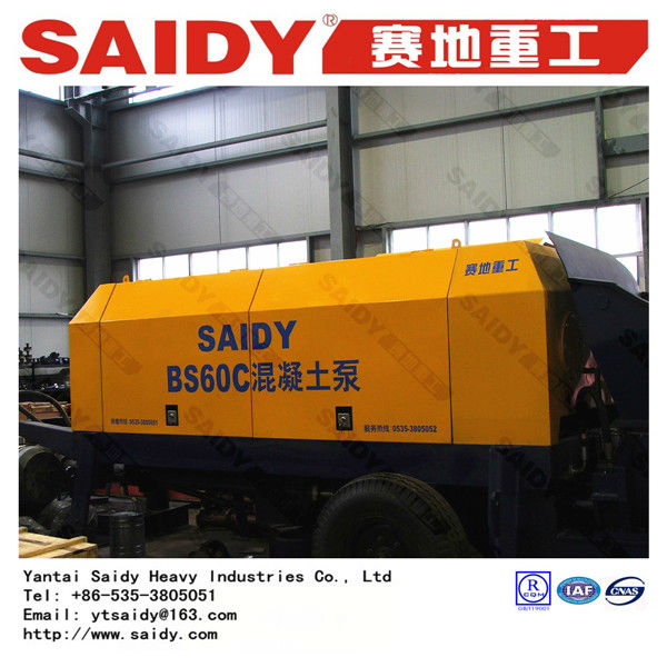 output:27m3/h trailer concrete pump