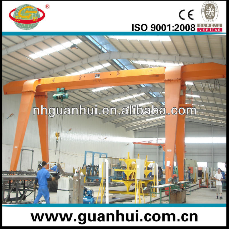 outside use single beam steel plant gantry crane