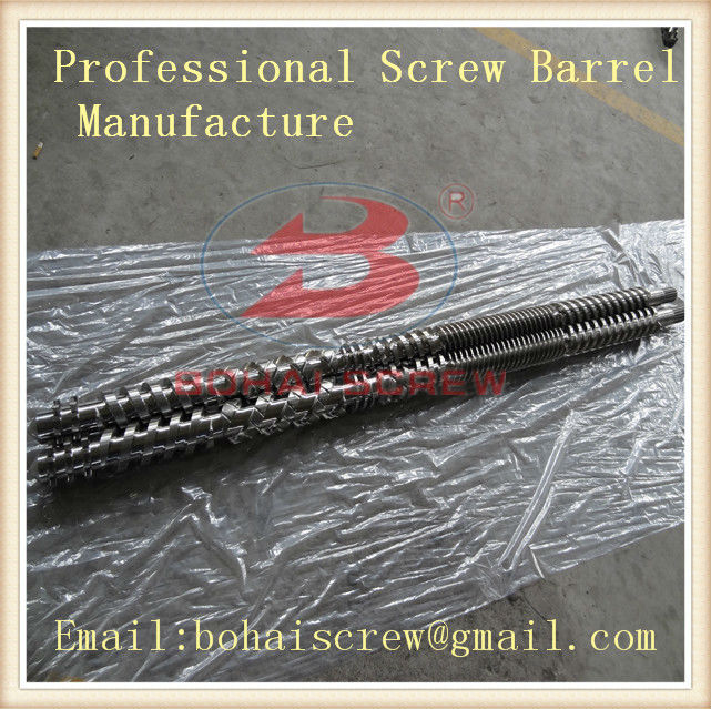 Parallel double screw and barrel extruder hdpe screw